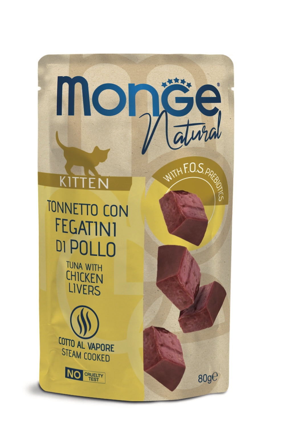 Monge Natural Kitten Tonnetto con Fegatini di Pollo 24x80g