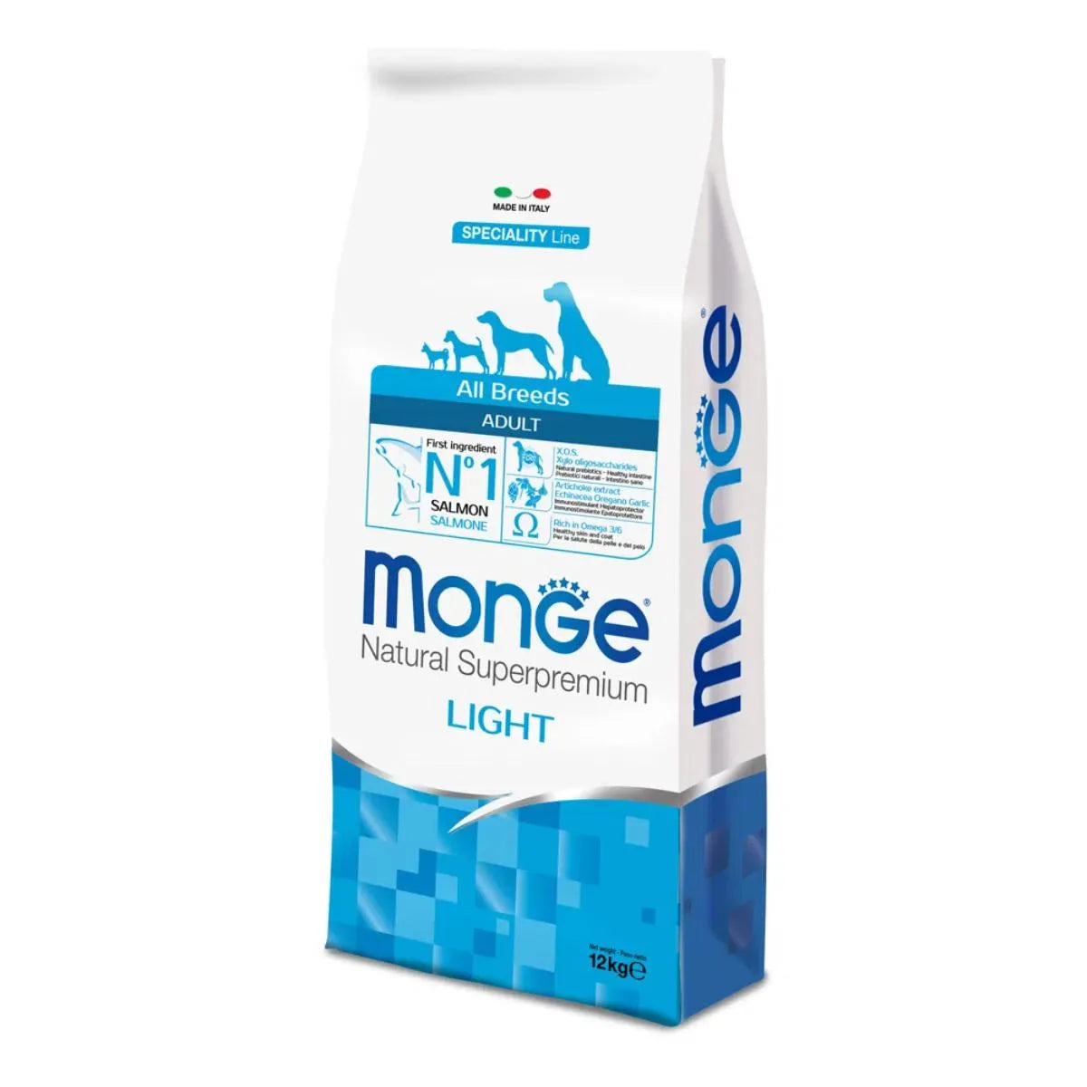 Monge Natural Superpremium All Breeds Adult Light Salmone con Riso