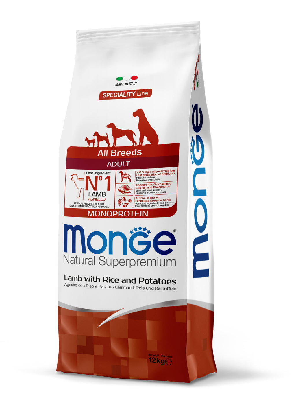 Monge Natural Superpremium All Breeds Adult Monoprotein Agnello con Riso e Patate