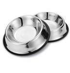 Nobleza 2 Ciotole Antiscivolo Acciaio Inox