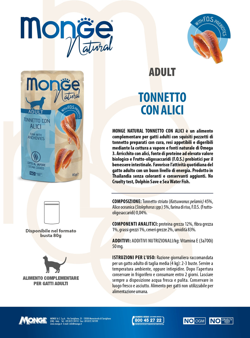 Monge Natural Adult 24x80g