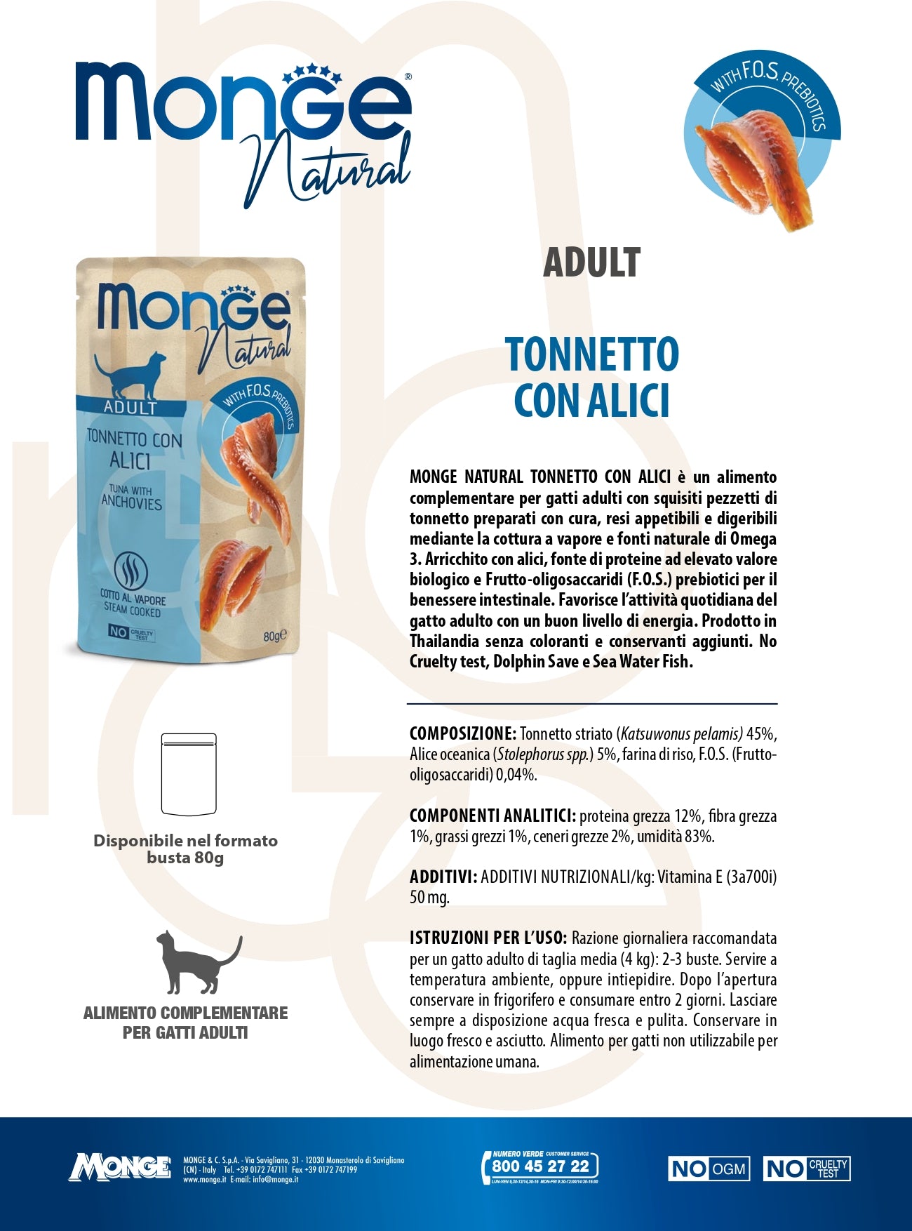 Monge Natural Adult 24x80g