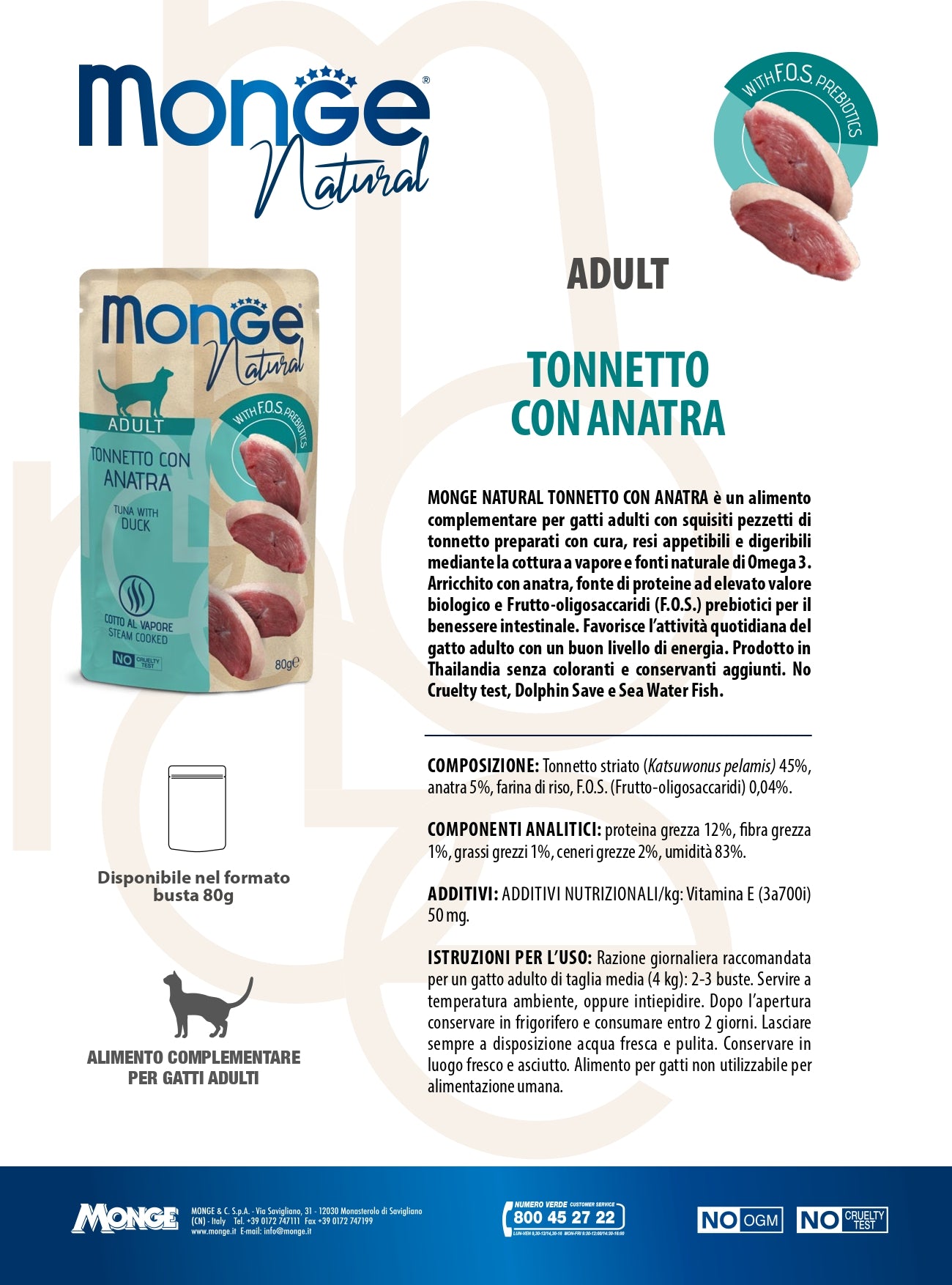 Monge Natural Adult 24x80g