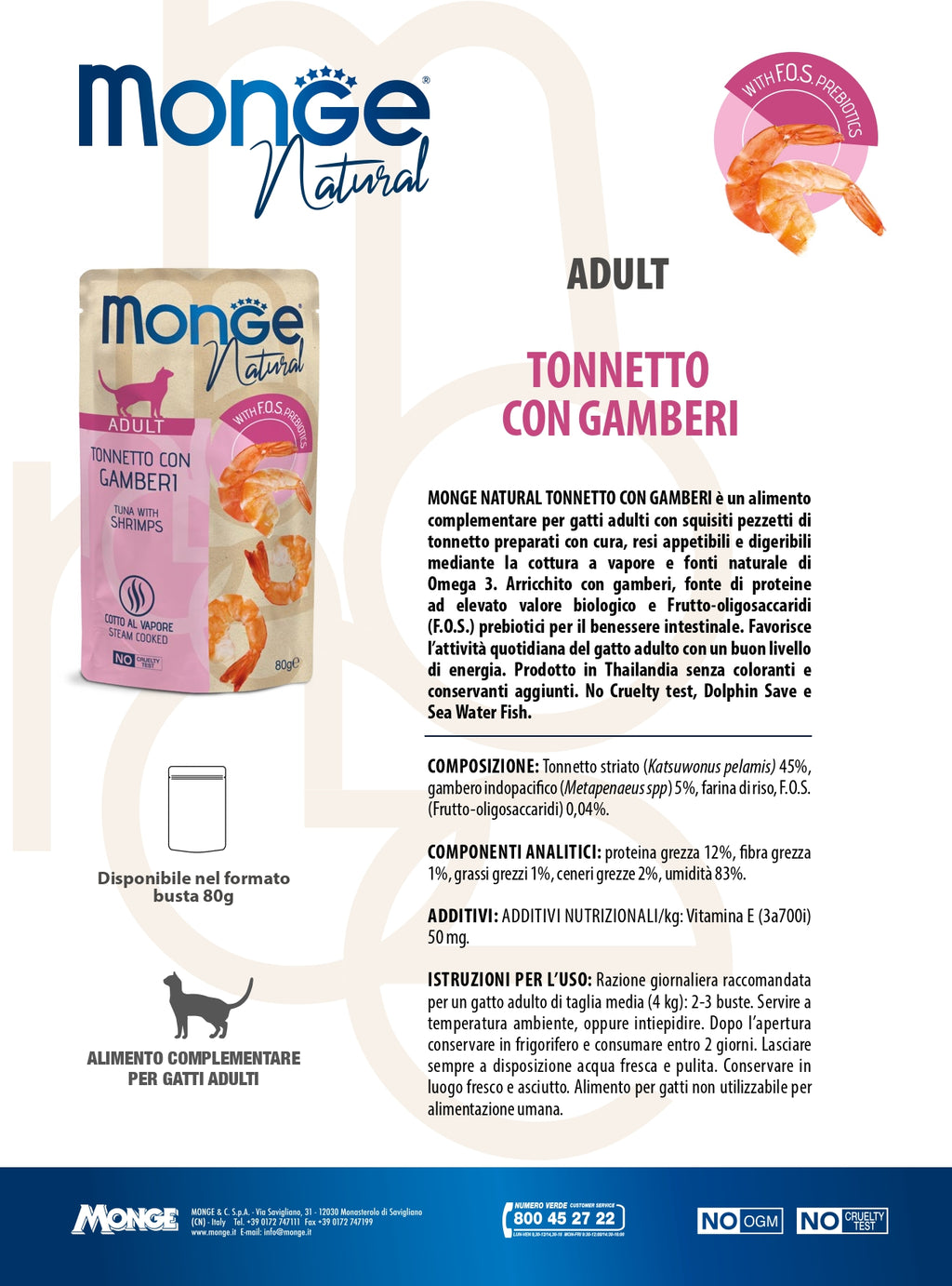 Monge Natural Adult 24x80g