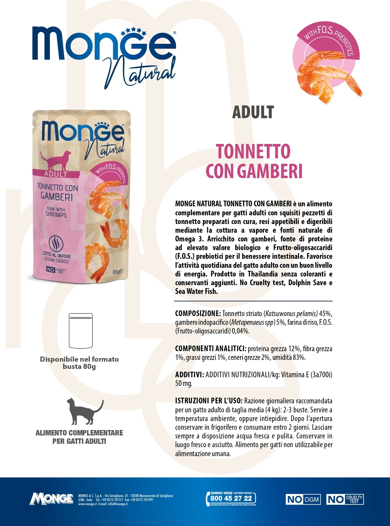 Monge Natural Adult 24x80g