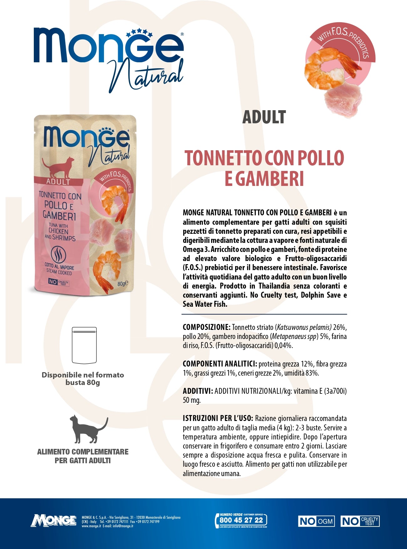 Monge Natural Adult 24x80g