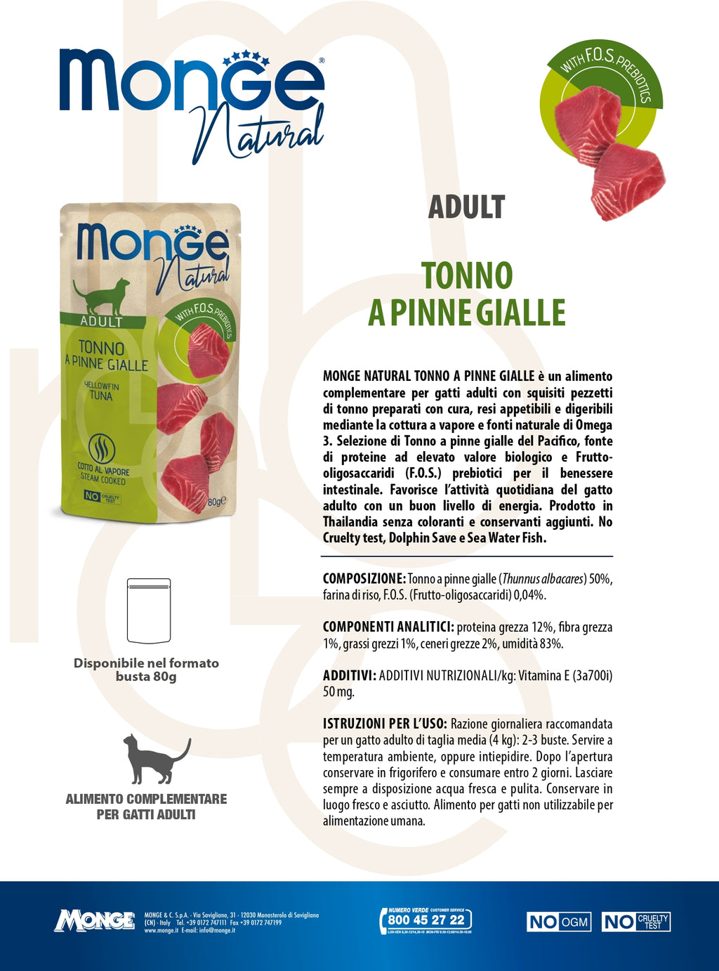 Monge Natural Adult 24x80g