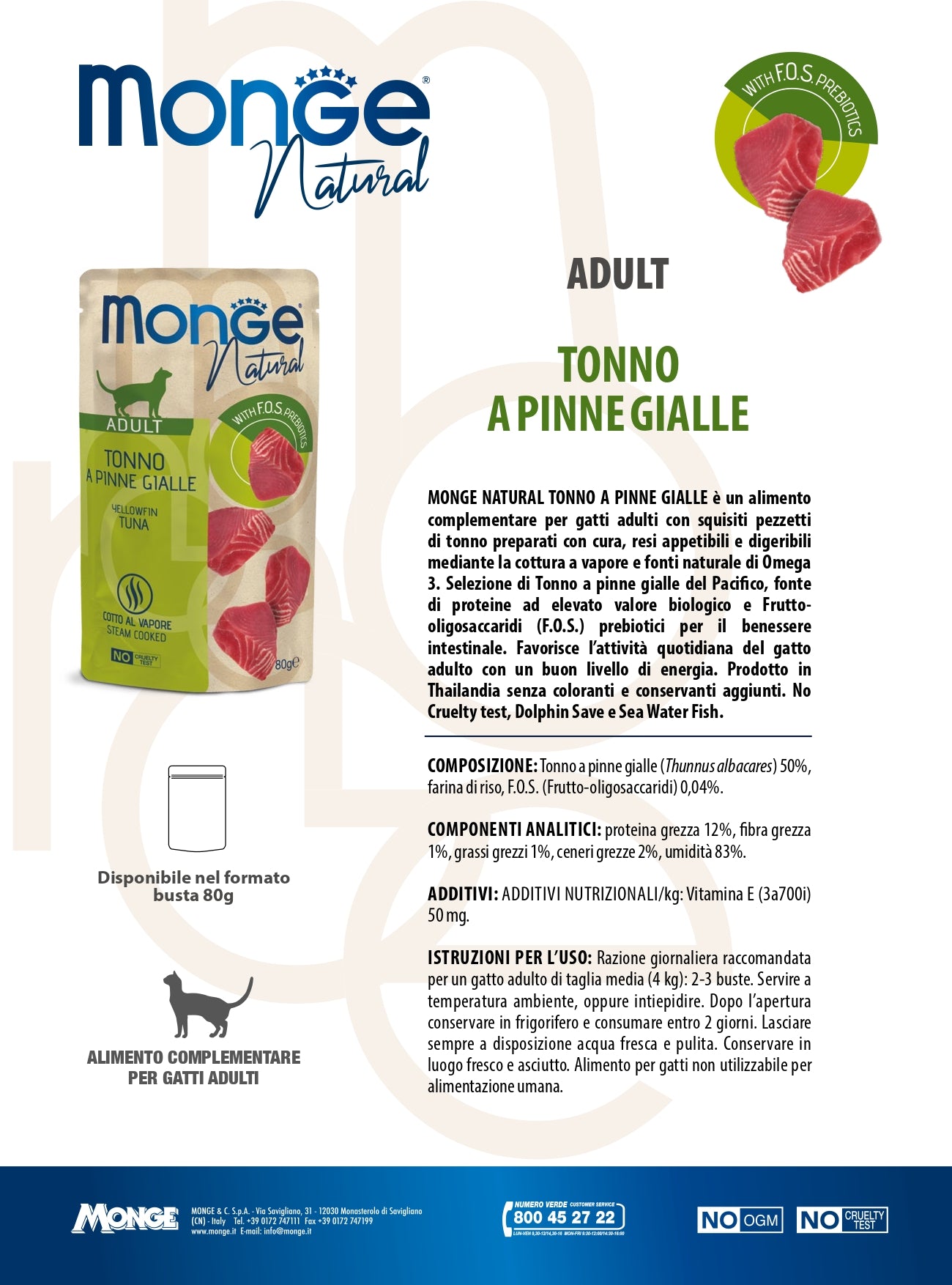 Monge Natural Adult 24x80g