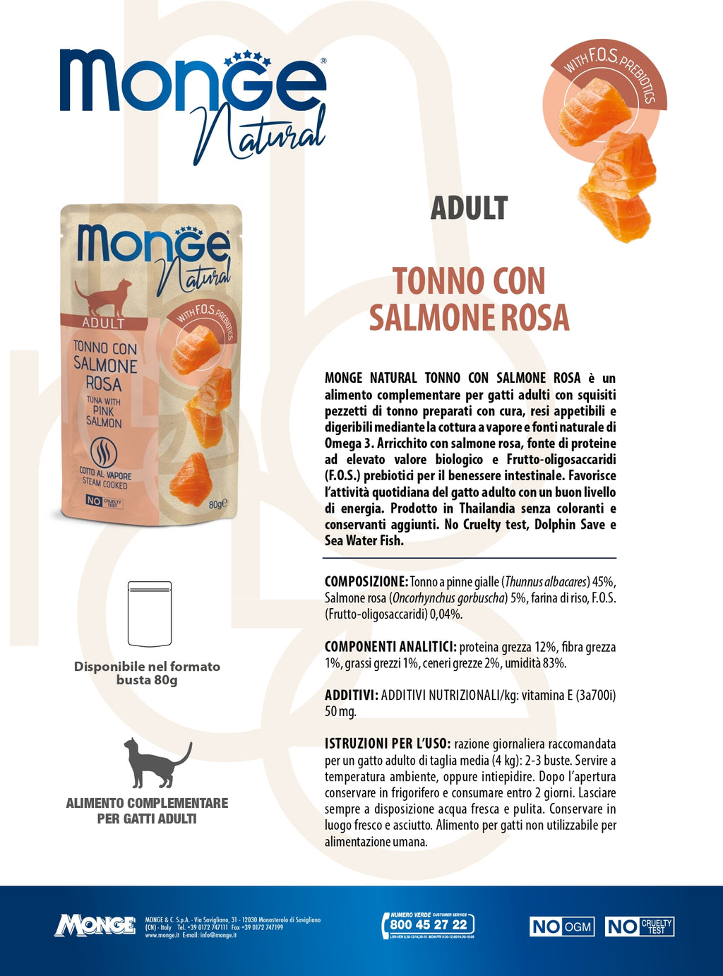 Monge Natural Adult 24x80g
