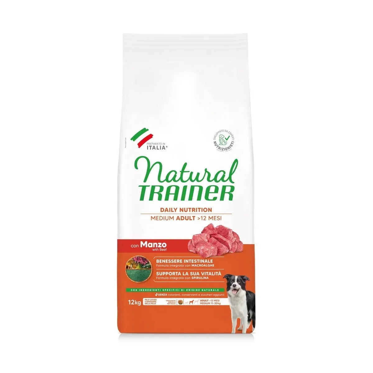 Natural Trainer Daily Nutrition Medium Adult con Manzo