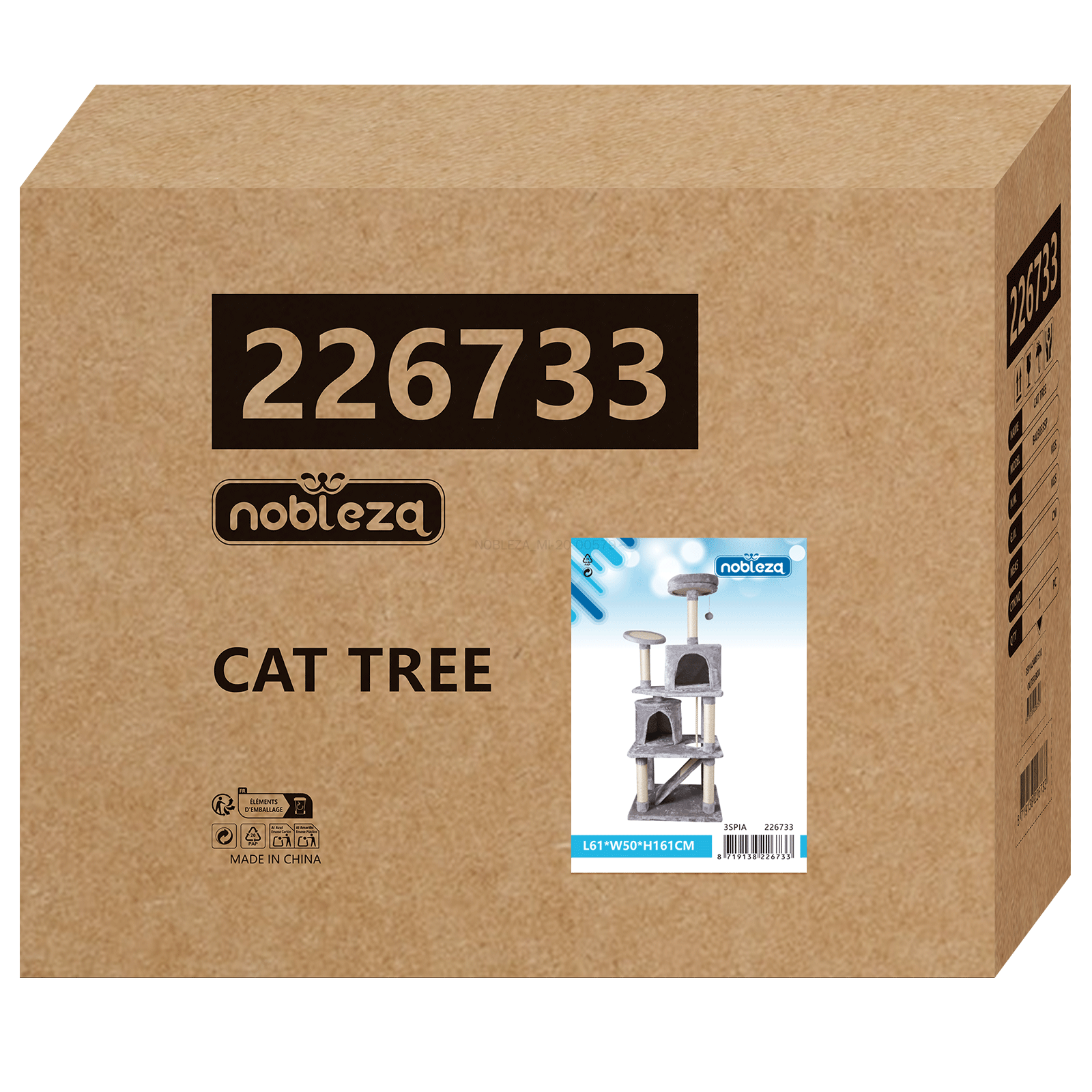 Nobleza Tiragraffi Grande Grigio 161cm