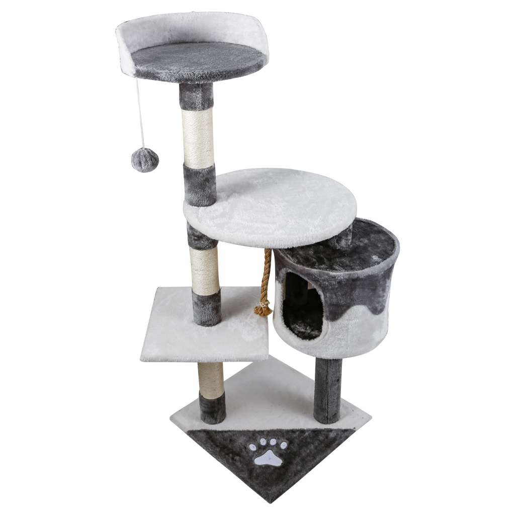 Nobleza Albero Tiragraffi Bianco e Grigio 111.5Cm