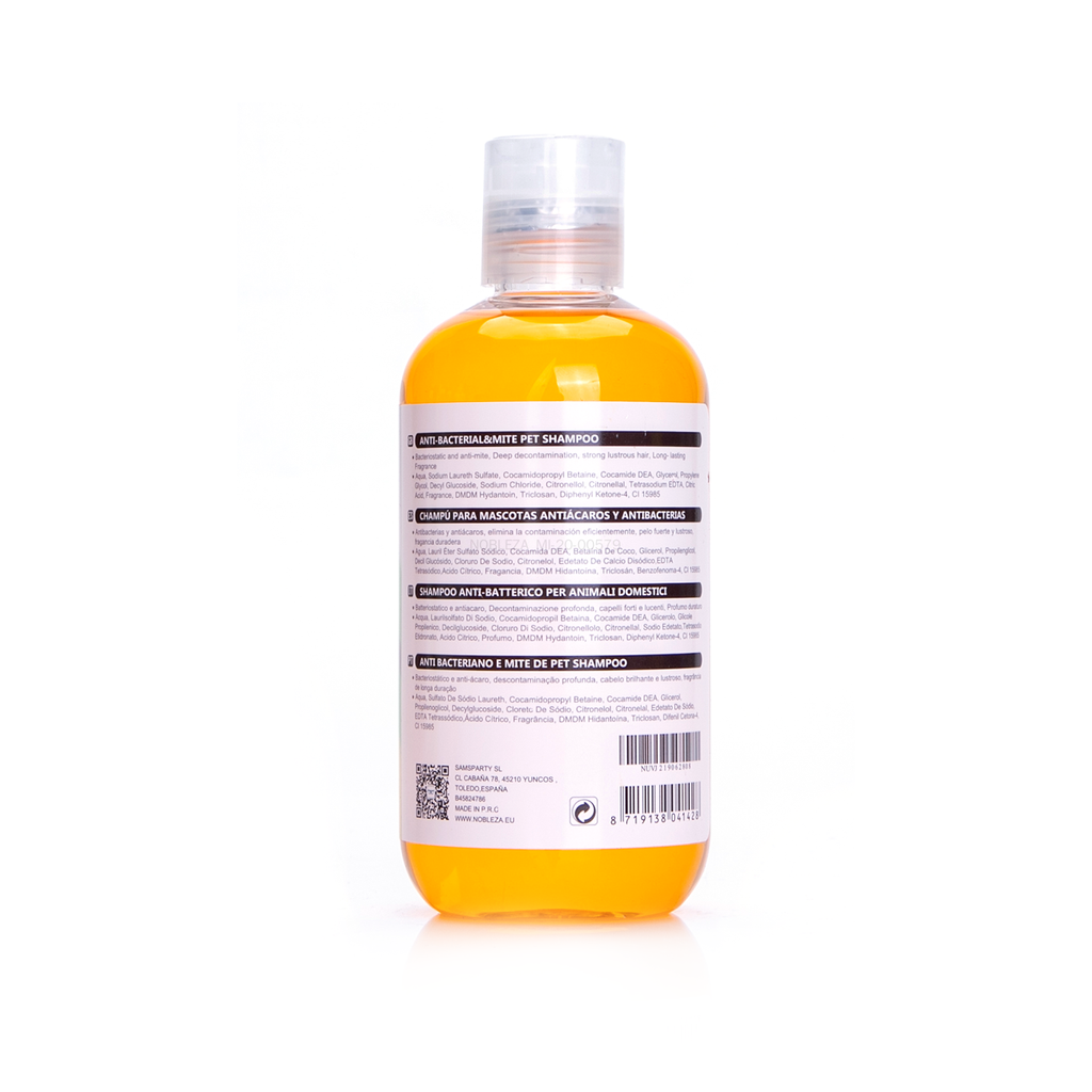 Nobleza Shampoo Antibatterico e Antiacaro Latte d'Avena per Cani e Gatti 250ml
