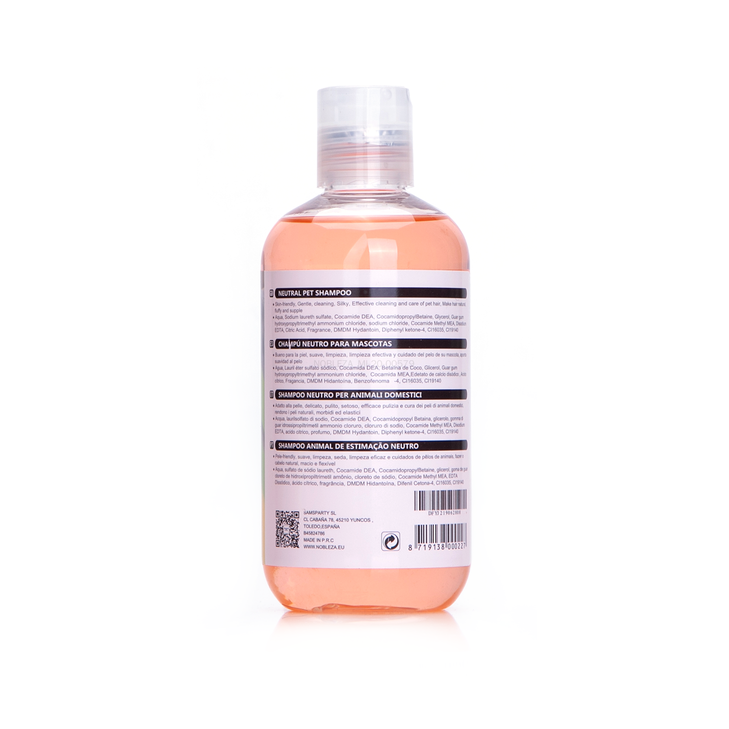 Nobleza Shampoo Neutro per Cani e Gatti 250ml