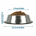 Nobleza 2 Ciotole Antiscivolo Acciaio Inox