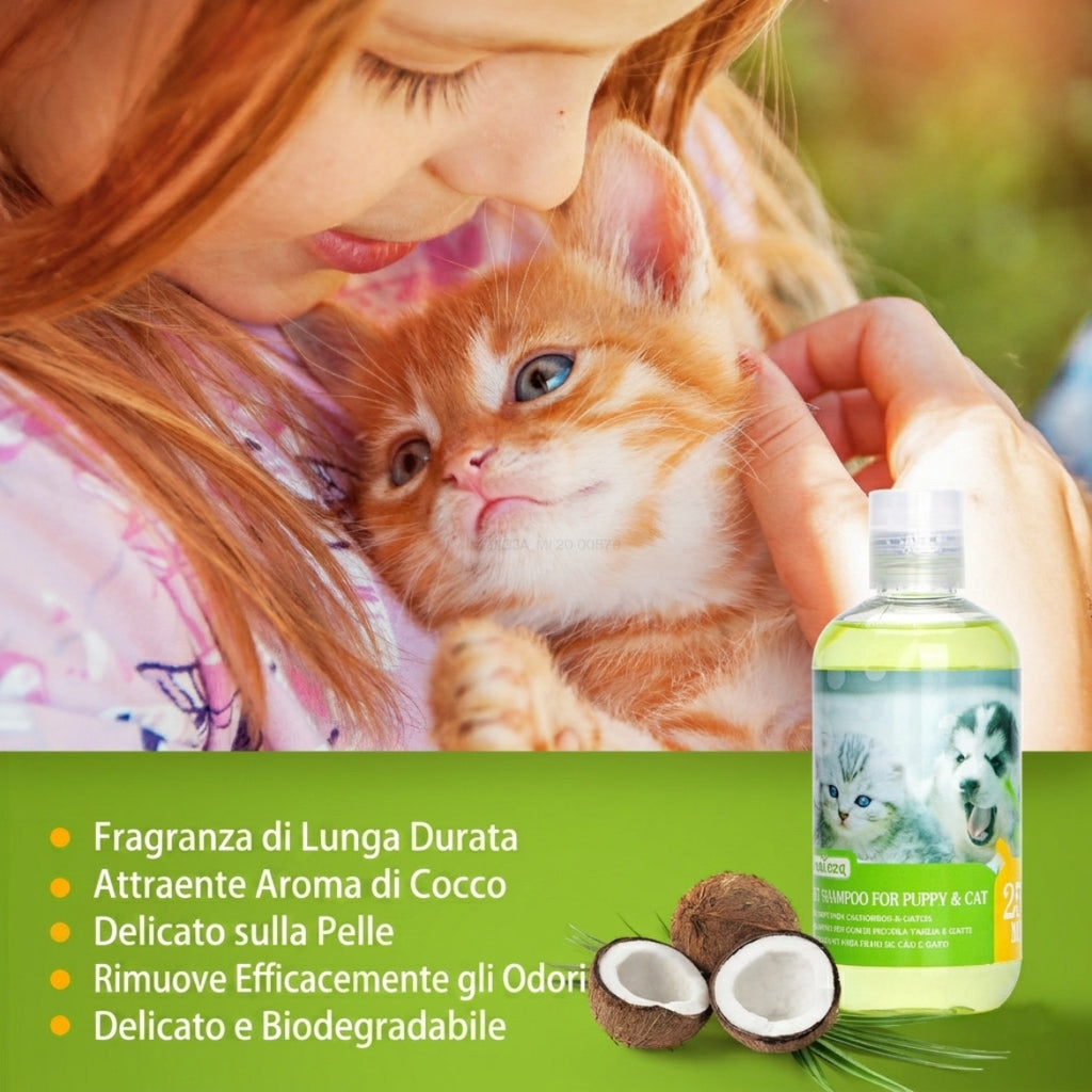 Nobleza Shampoo al Cocco per Cuccioli Cani e Gatti 250ml