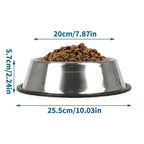 Nobleza 2 Ciotole Antiscivolo Acciaio Inox
