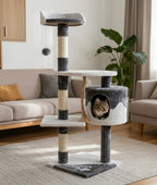 Nobleza Albero Tiragraffi Bianco e Grigio 111.5Cm