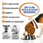 Nobleza 2 Ciotole Antiscivolo Acciaio Inox