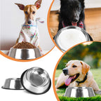 Nobleza 2 Ciotole Antiscivolo Acciaio Inox