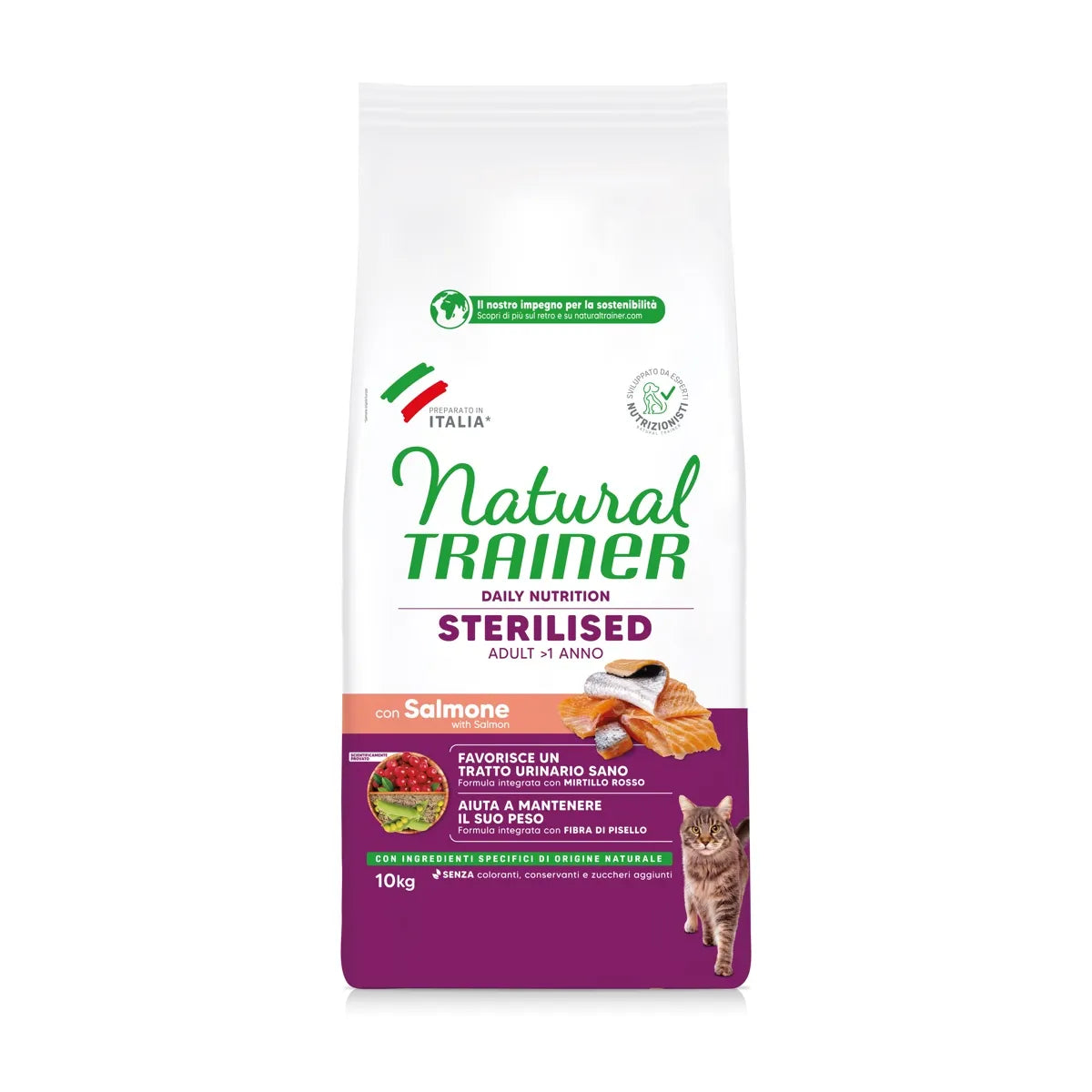 Natural Trainer Daily Nutrition Sterilised Adult con Salmone